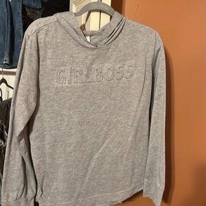 Gray printed sweater